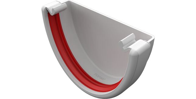 Freeflow 116mm uPVC Deep Gutter External Stop End