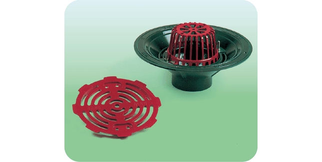 Caroflow 75mm Vertical Threaded Flat Roof Drainage Outlet (Flat Grate)