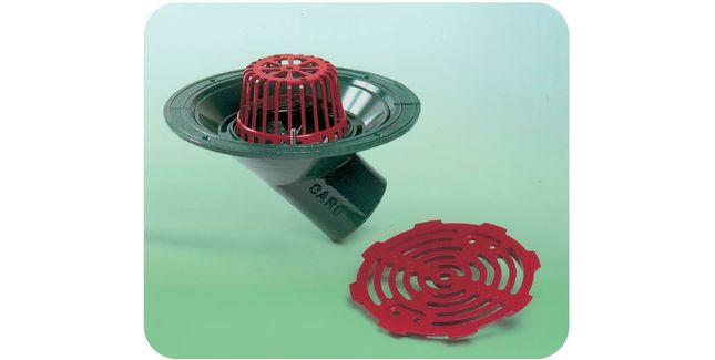 Caroflow 100mm 45 Degree Threaded Flat Roof Drainage Outlet (Flat Grate)