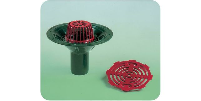 Caroflow 150mm Vertical Spigot Flat Roof Drainage Outlet (Dome Grate)