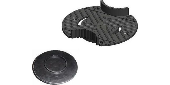 Carosystems Rc10/Rc14 Pedestal Support Plate For Decking - Bag Of 50